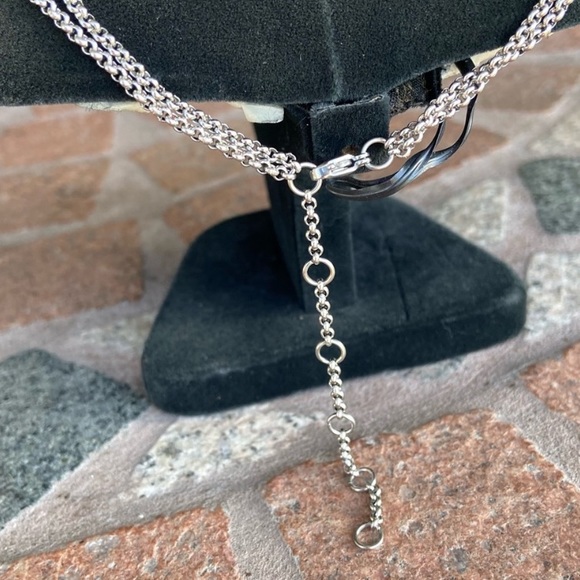 Handmade maille choker & Clear crystal quartz bullet charm boho necklace - Picture 11 of 15